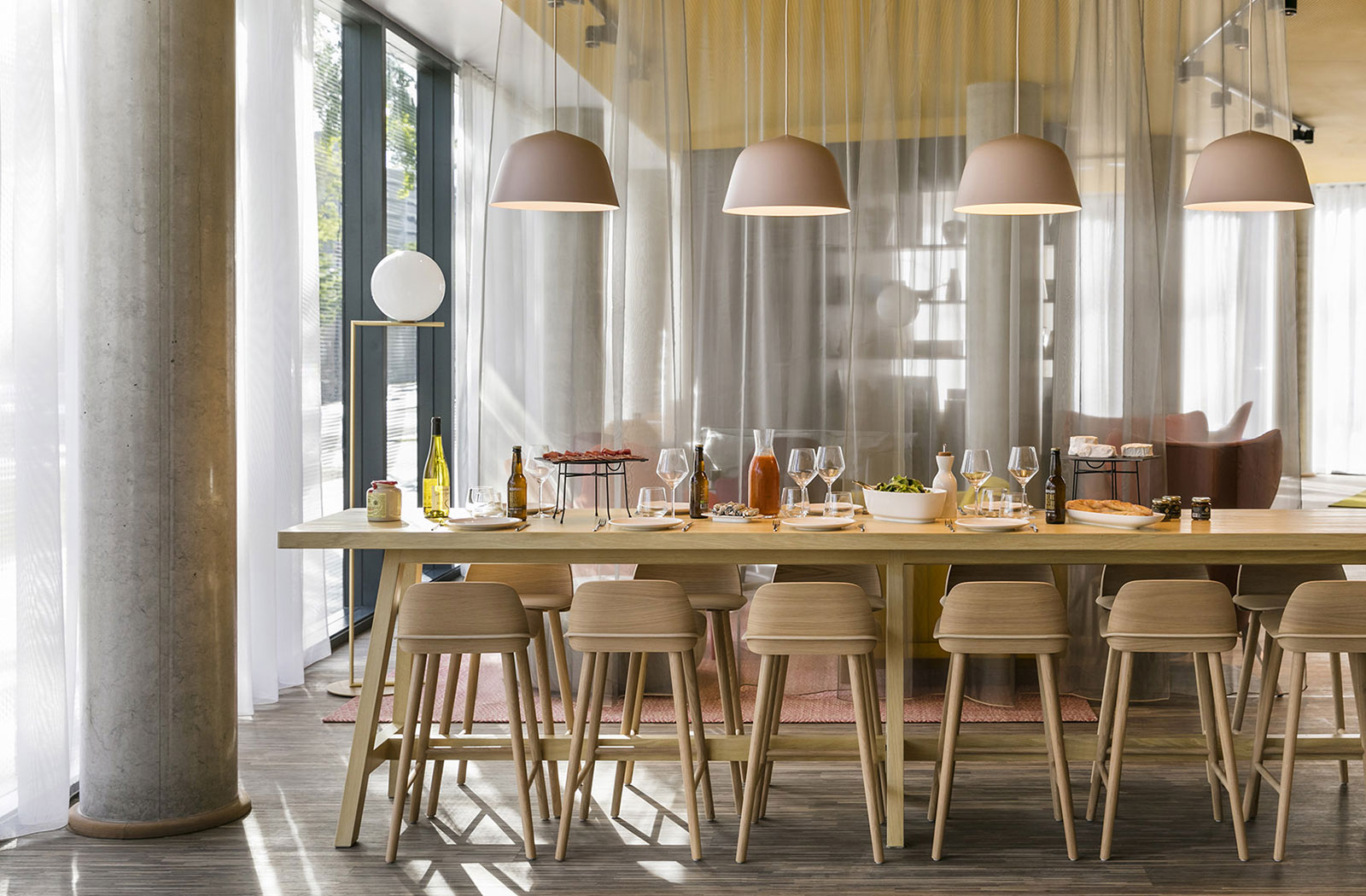 Interior Design of OKKO Hotel at Versailles Gate in Paris-Restaurant Furniture